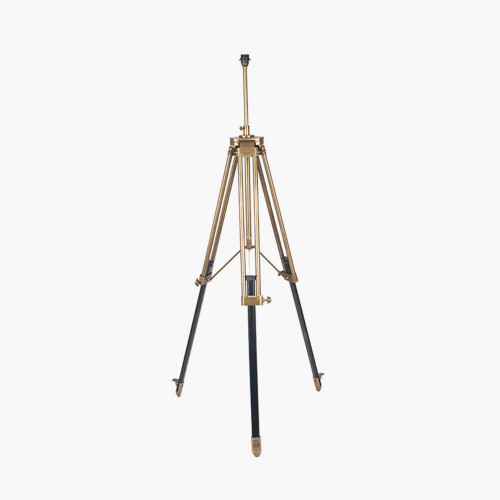 Pacific Lifestyle Limited All Floor Lamps, Elstree Silver Black And Metal Tripod Floor Lamp By Pacific