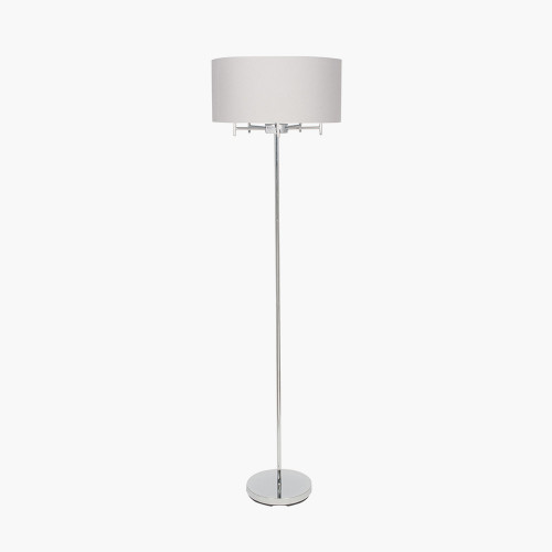 Silver 5 Light Metal Floor Lamp