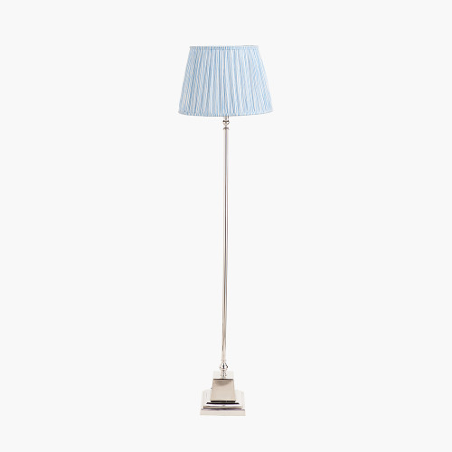 Claudius Nickel Lamp/thiago 40cm blue shade