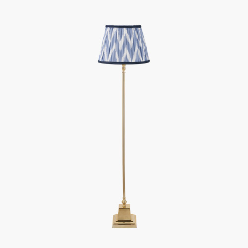 Claudius Gold Floor Lamp/Kamilah 40cm Blue Shade