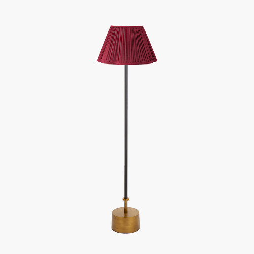 Antoine Black Lamp & malia 40cm mulberry shade