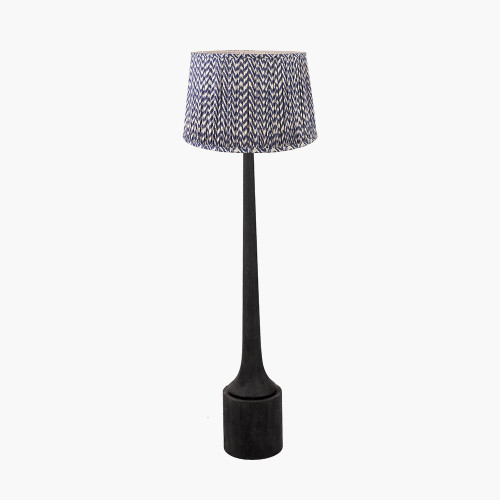 Marin Black Floor & Vienna 45cm Blue shade