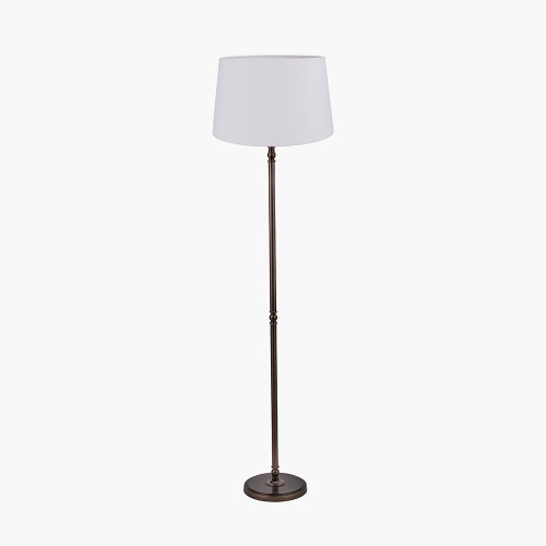 Bronze Floor Lamp/Winston 45cm White shade