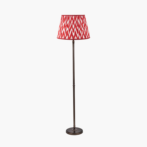 Bronze Floor Lamp/kamilah 45cm red shade