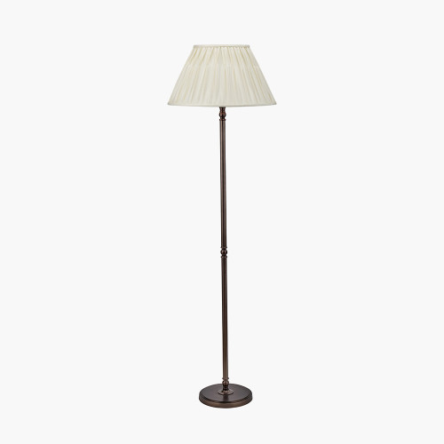 Bronze Floor Lamp/Garbo 45cm cream shade