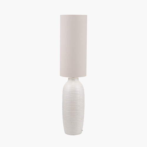 Pacific Lifestyle Limited - Linnea White Grooved Ceramic Floor Lamp