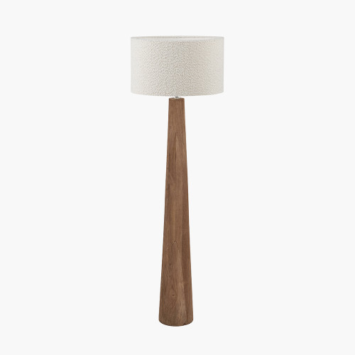 Esha Floor Lamp & Rouen White Boucle shade