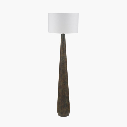 Verdi Gris Floor Lamp & Lino White shade