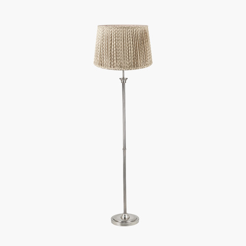 Silver Floor Lamp/vienna 45cm Taupe shade
