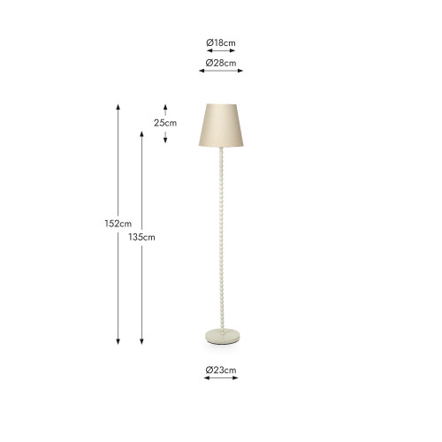 Sophia Putty Metal Bobble Floor Lamp