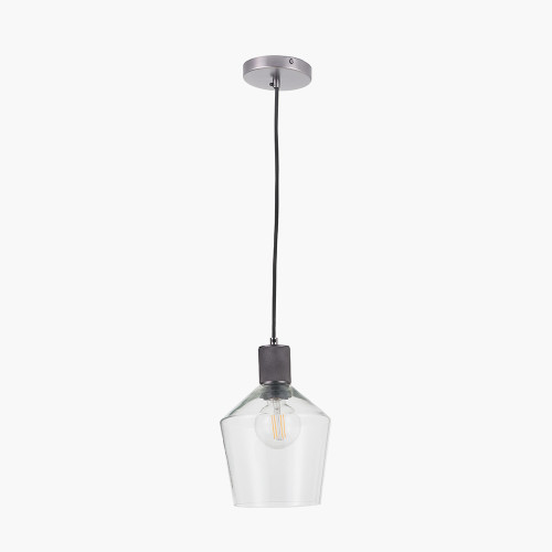 Bexley Glass & Antique Bronze Pendant