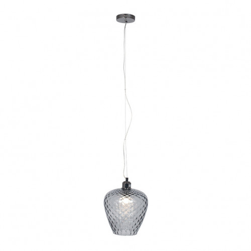 Textured Grey Coloured Glass Electrified Pendant
