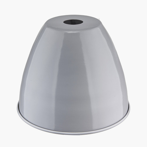 Piccolo Grey Metal Dome Pendant Shade Only 