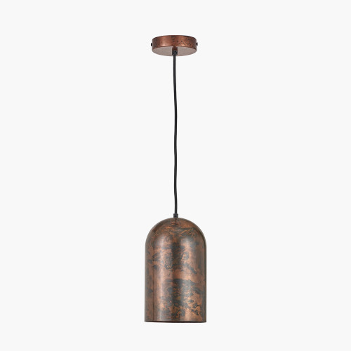 Mason Copper Effect Tall  Metal Pendant