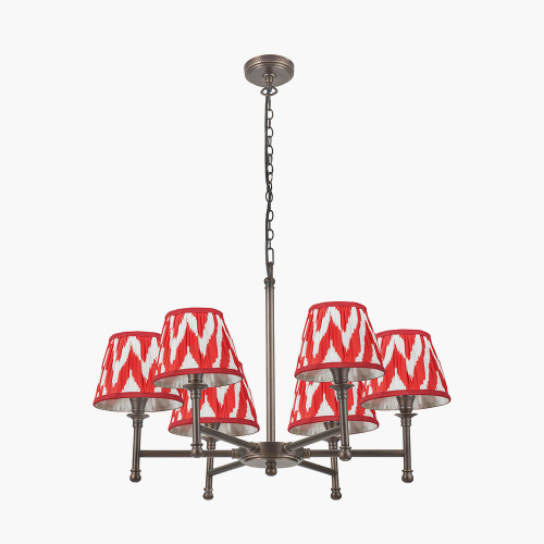 Piero Bronze Pendant/Kamilah 16cm red Shade