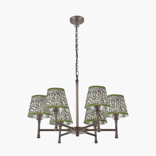 Piero Bronze Pendant/Ornella 16cm Green shade