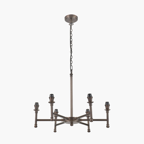 Piero Antique Bronze Metal 6 Arm Pendant