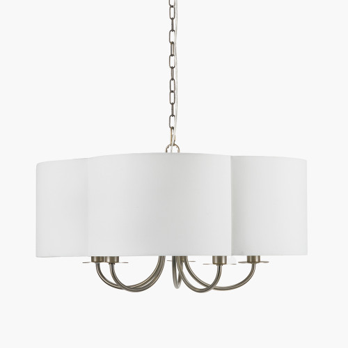 Seraphine BrassMetal/White Shaded Pendant