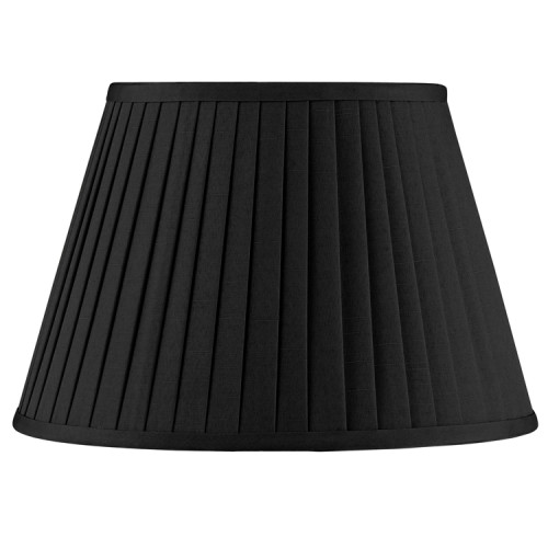 30cm Black Poly Cotton Knife Pleat Shade