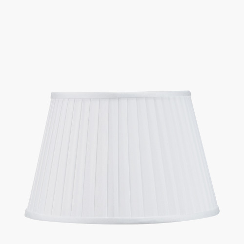30cm Ivory Poly Cotton Knife Pleat Shade