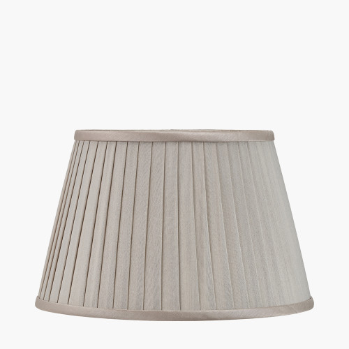 35cm Taupe Poly Cotton Knife Pleat Shade