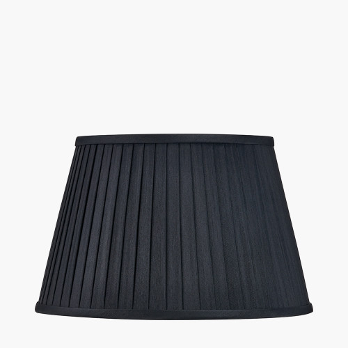 40cm Black Poly Cotton Knife Pleat Shade