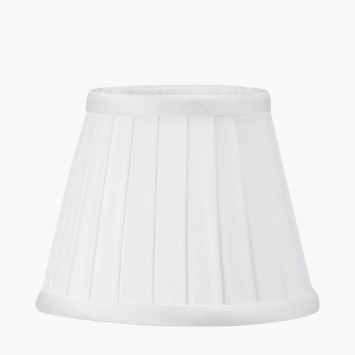 17cm Ivory Silk Mix Pleat Tapered shade