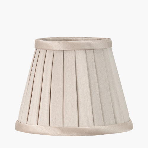 17cm Taupe Silk Mix Pleat Tapered shade