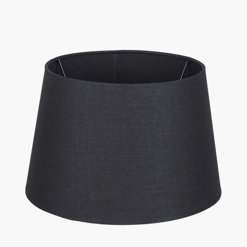 25cm Black Tapered Poly Cotton Shade