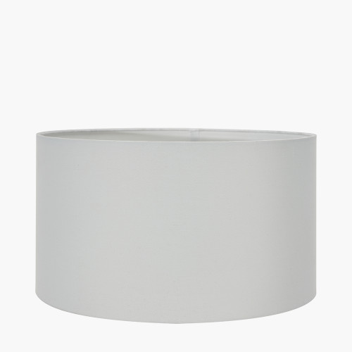 25cm Ivory Poly Cotton Cylinder Drum Shade