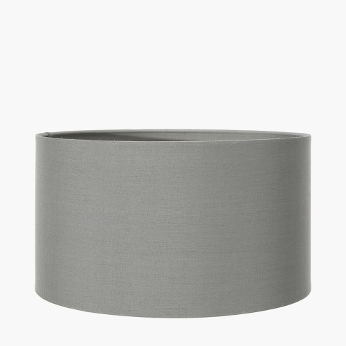 40cm Steel Grey Poly Cotton Cylinder Shade