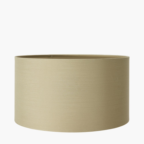 25cm Taupe Poly Cotton Cylinder Drum Shade