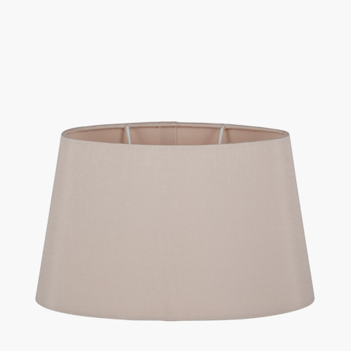 45cm Taupe Faux Silk Ellipse Tapered Shade