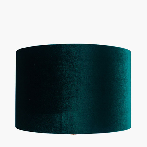 30cm Forest Green Velvet Cylinder Shade