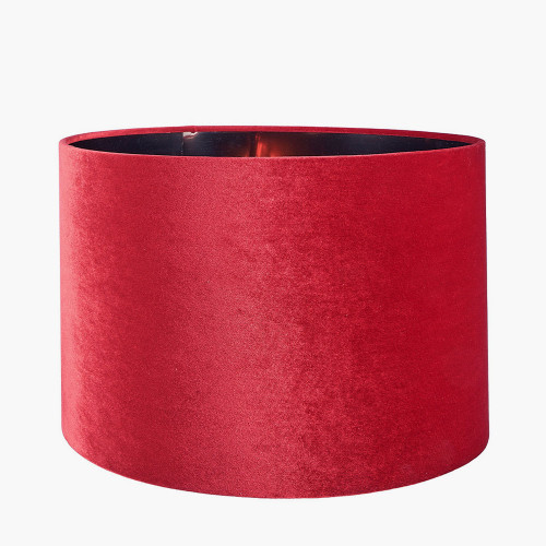 Bow 30cm Red Velvet Cylinder Shade