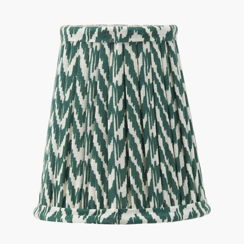 14cm Green Chevron Tall Taper shade