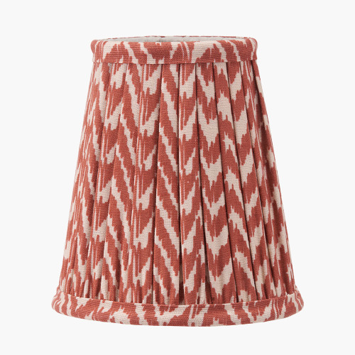 14cm Red Chevron Tall Taper shade