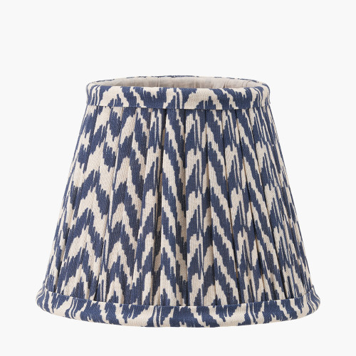 16cm Blue Chevron Tall Taper shade