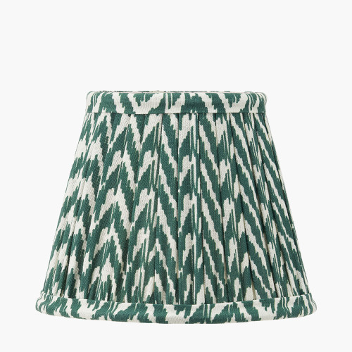 16cm Green Chevron Tall Taper shade