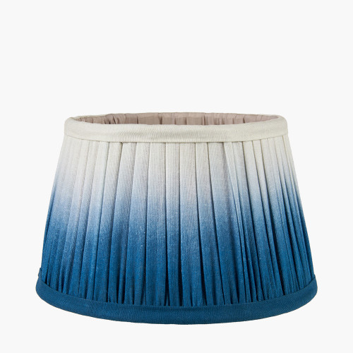 Scallop 25cm Blue Ombre Soft Pleated Tapered Shade 