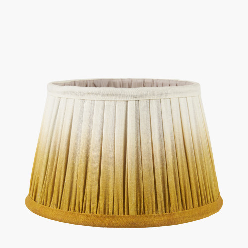 Scallop 25cm Mustard Ombre Soft Pleated Tapered Shade 