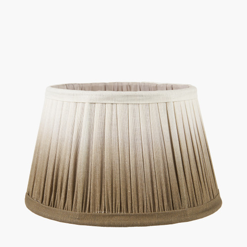 Scallop 35cm Taupe Ombre Soft Pleated Tapered Shade 
