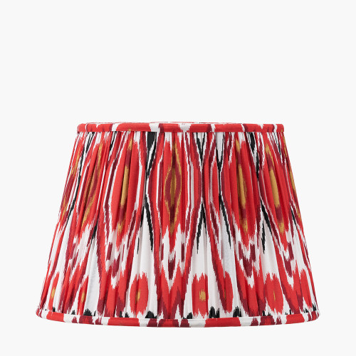 Izara 35cm Red Ikat Pleat Tapered shade