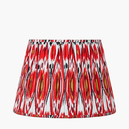 Izara 45cm Red Ikat Pleat Tapered shade