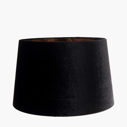 30cm Black Velvet Tapered Cylinder Shade