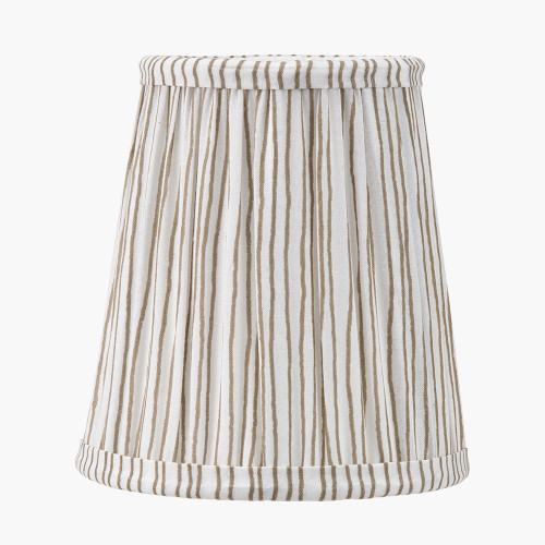 Thiago 14cm Natural Stripe Pleat Tapered shade