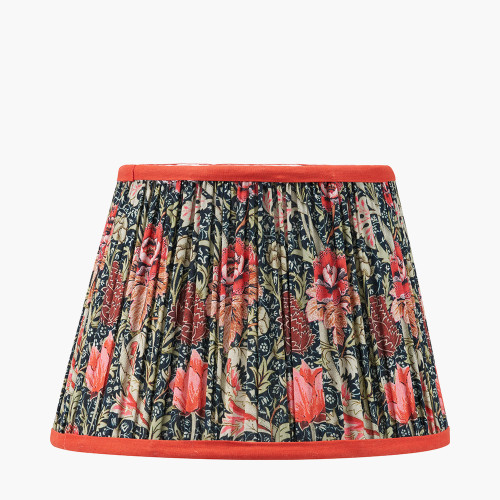 Floressa 25cm Red Floral Pleat Tapered Shade