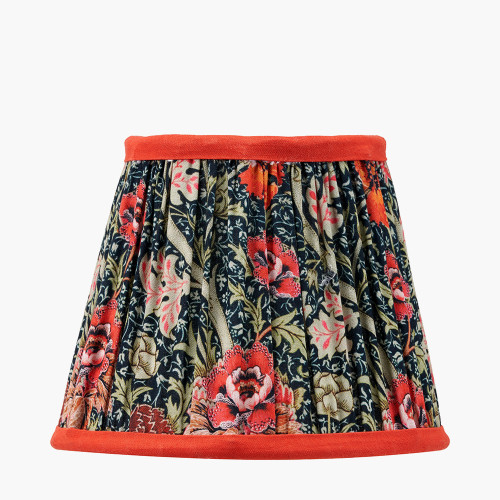 Floressa 16cm Red Floral Pleat Tapered Shade