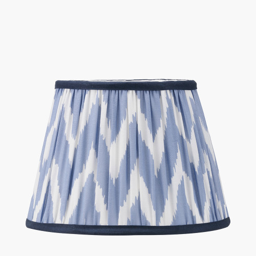 Kamilah 25 Blue Chevron Pleat Tapered Shade