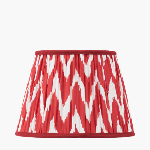 Kamilah 30 Red Chevron Pleat Tapered Shade